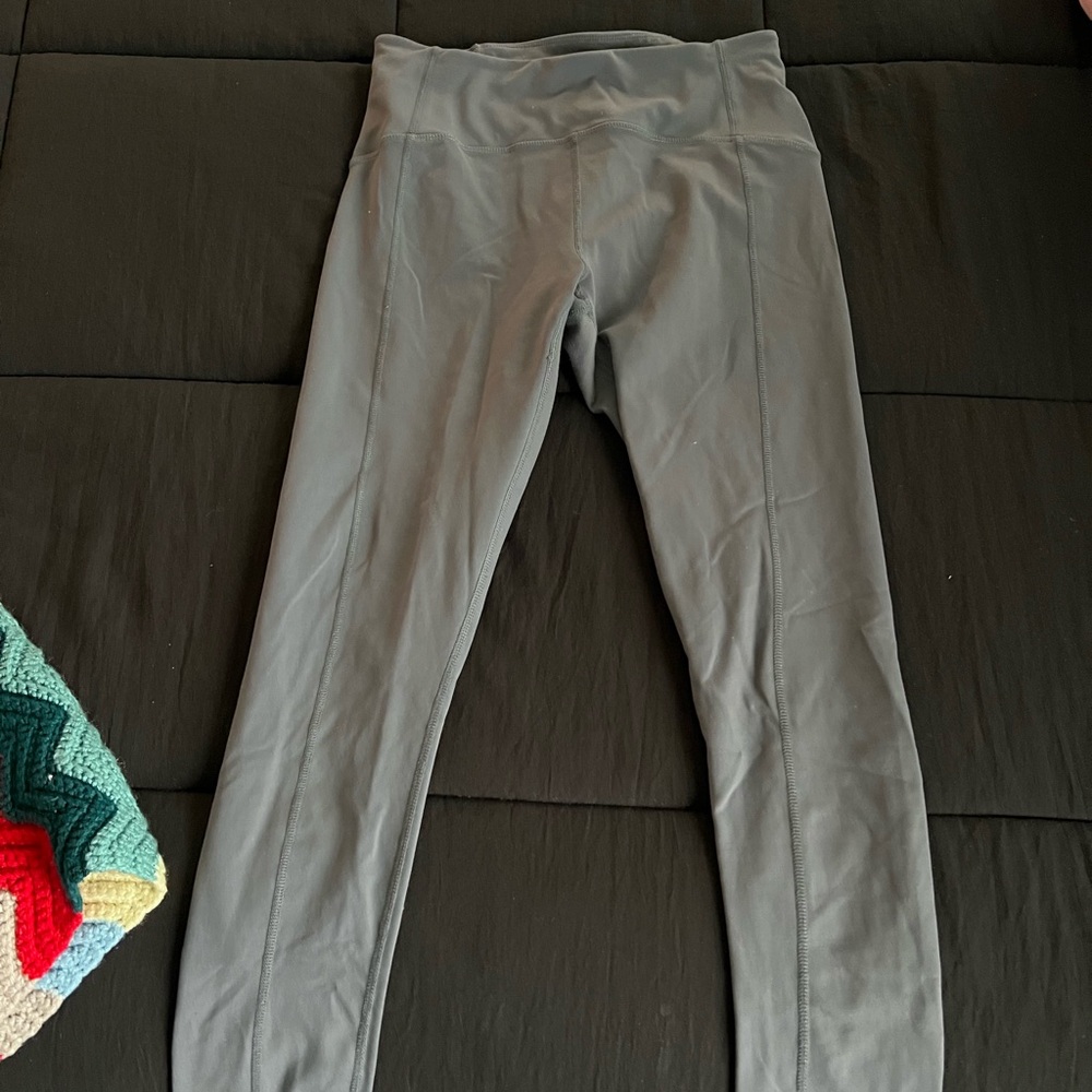 Gray High-Waisted Leggings